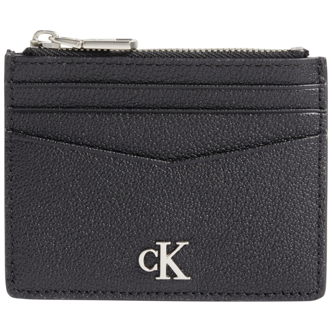 Calvin Klein Jeans mens black mono id card hold zip | Vilbury London