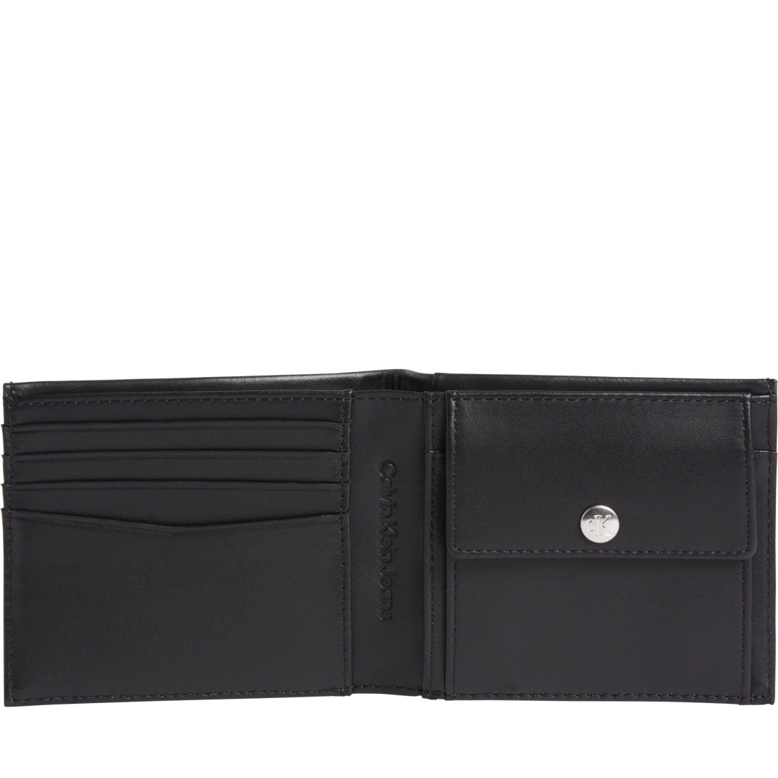 Calvin Klein Jeans mens black monogram soft coin wallets | Vilbury London