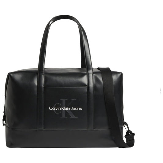 Calvin Klein Jeans mens black monogram soft duffle | Vilbury London