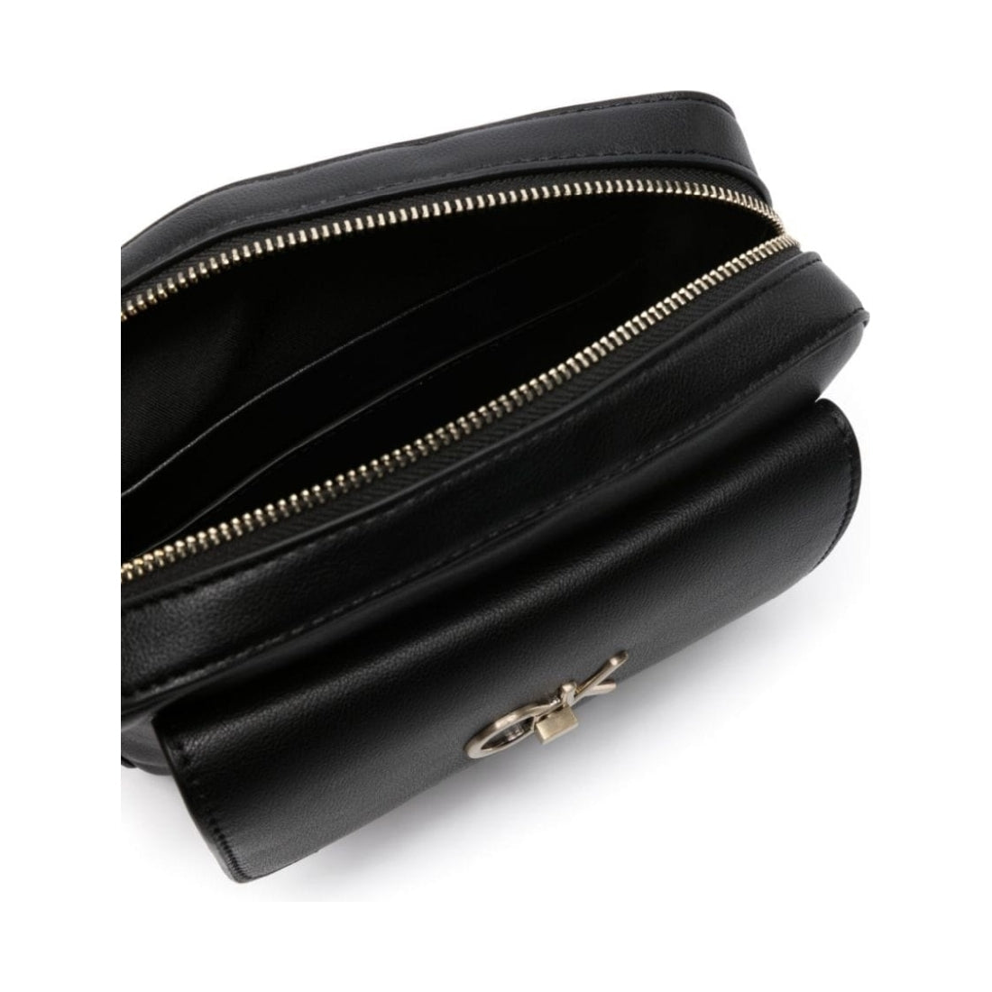 Calvin Klein womens black re-lo camera bag | Vilbury London