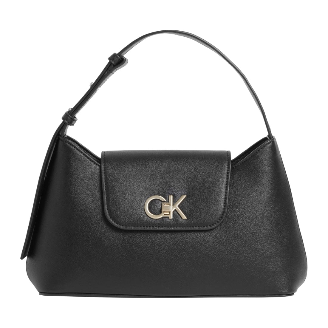 Calvin Klein womens black re-lo shoulder bag | Vilbury London