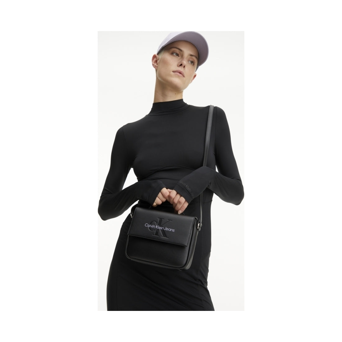 Calvin Klein Jeans womens fashion black sculpted boxy crossbody | Vilbury London