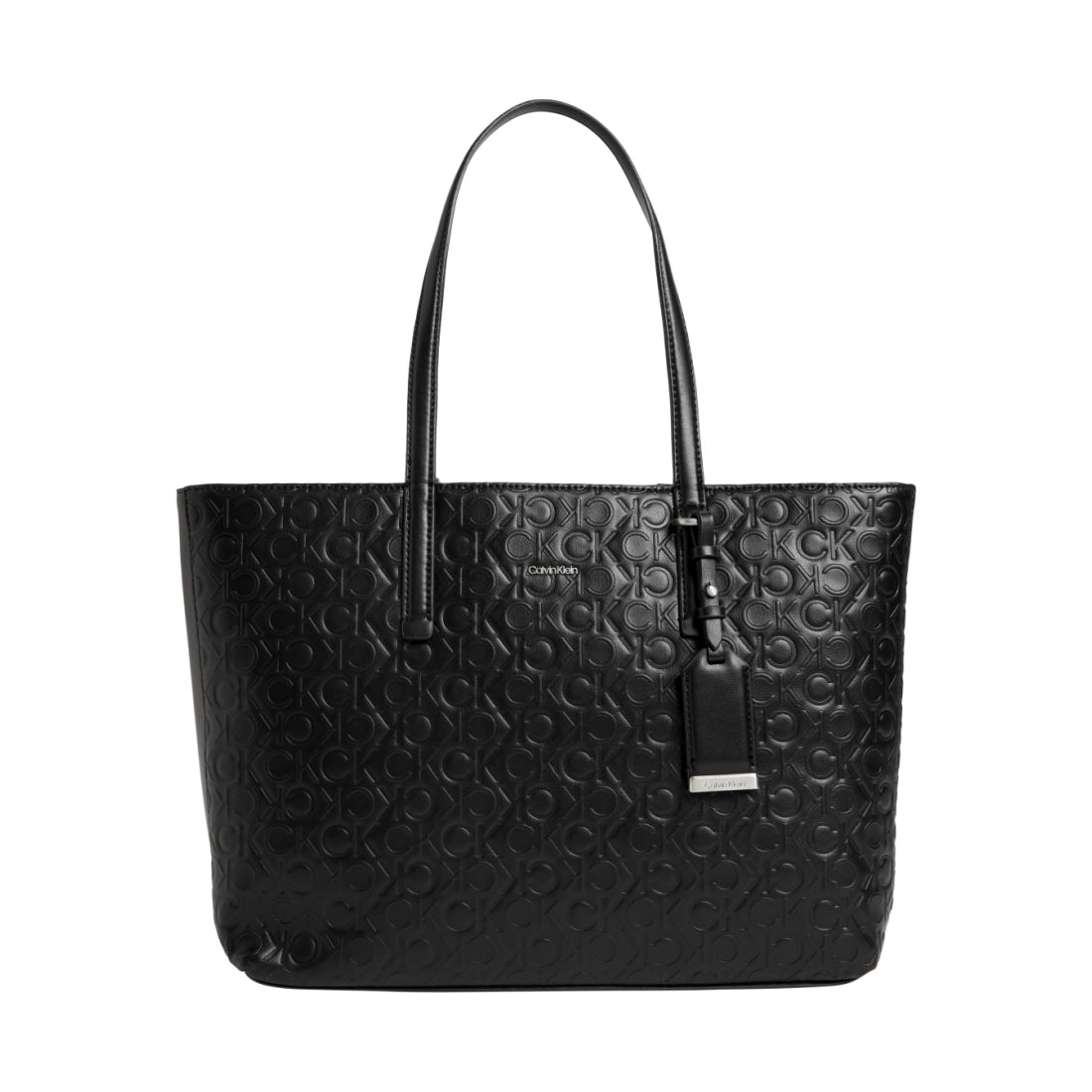 Calvin Klein womens black must shopper - emb mono | Vilbury London