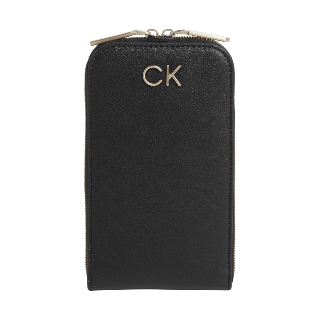 Calvin Klein womens black re-lo phone crossbody | Vilbury London