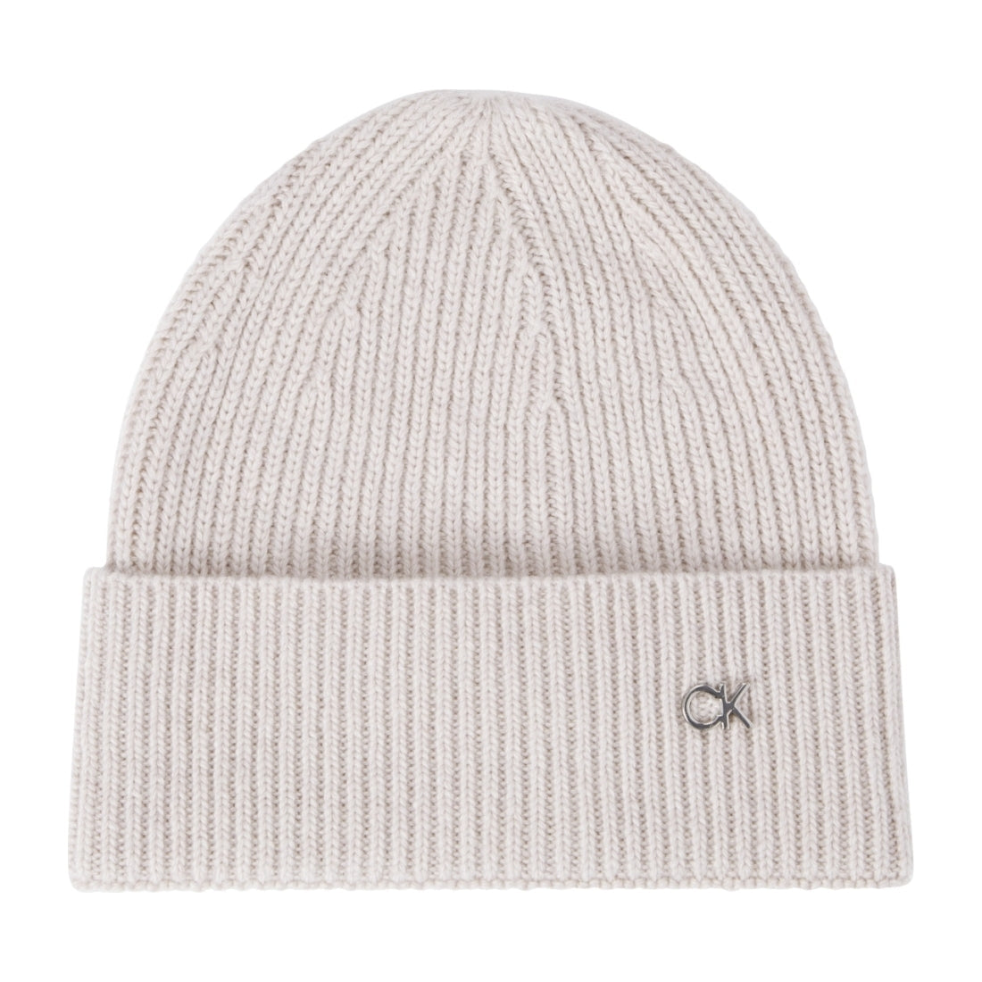 Calvin Klein womens shadow gray re-lo mix beanie | Vilbury London