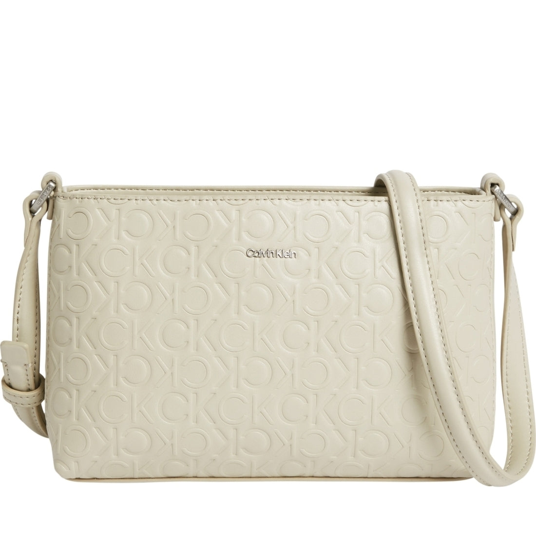 Calvin Klein womens stoney beige must mono crossbody | Vilbury London