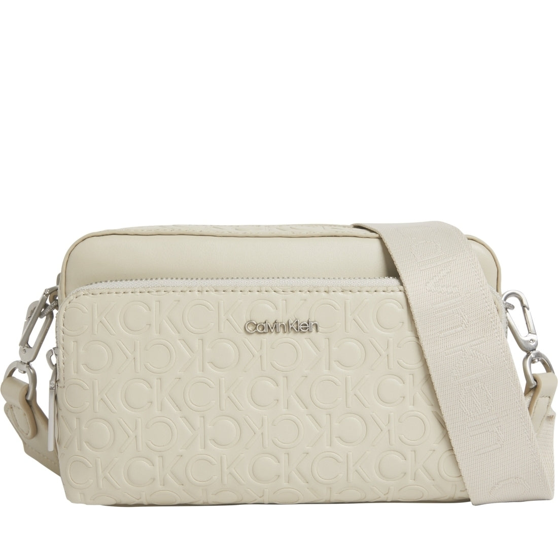 Calvin Klein womens stoney beige must camera bag | Vilbury London