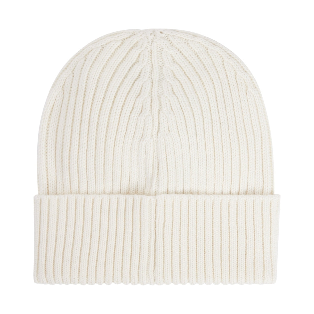 Calvin Klein Jeans womens bright white monogram beanie | Vilbury London