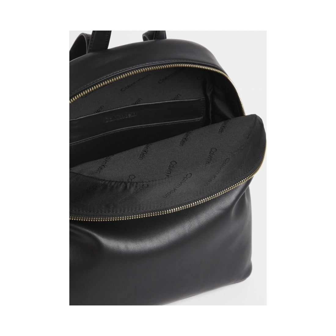 Calvin Klein womens black re-lo domed backpack | Vilbury London