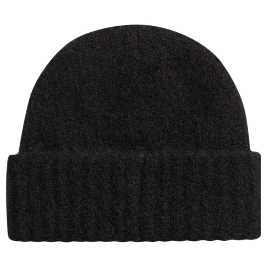 Calvin Klein womens black satin label beanie | Vilbury London