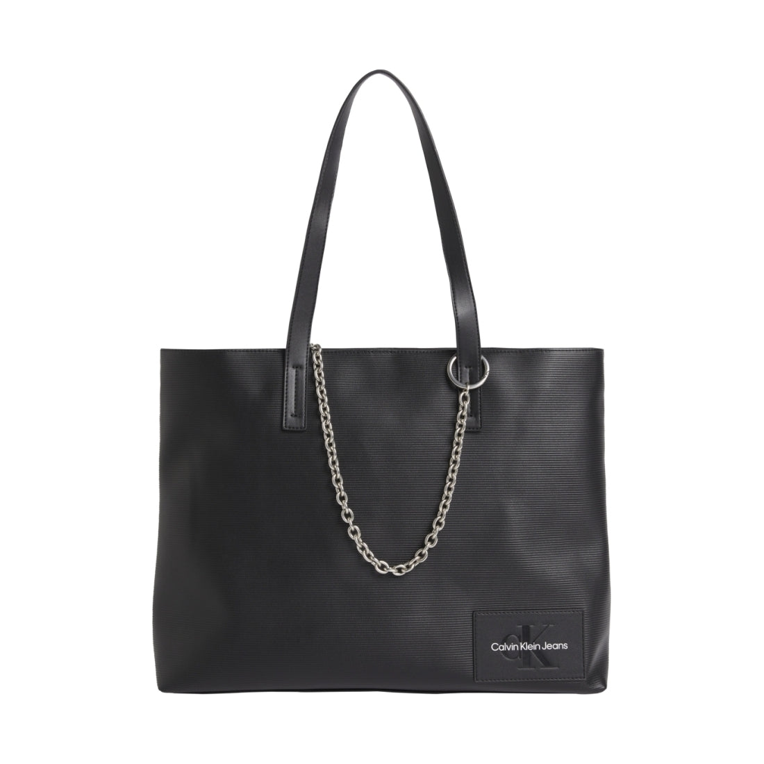 Calvin Klein Jeans womens black sculpted slim square tote | Vilbury London