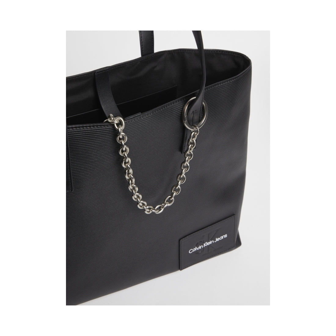 Calvin Klein Jeans womens black sculpted slim square tote | Vilbury London