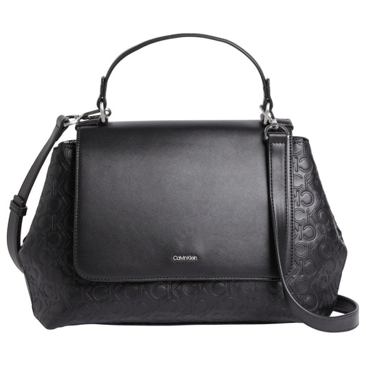 Calvin Klein womens black must top handle tote mono | Vilbury London