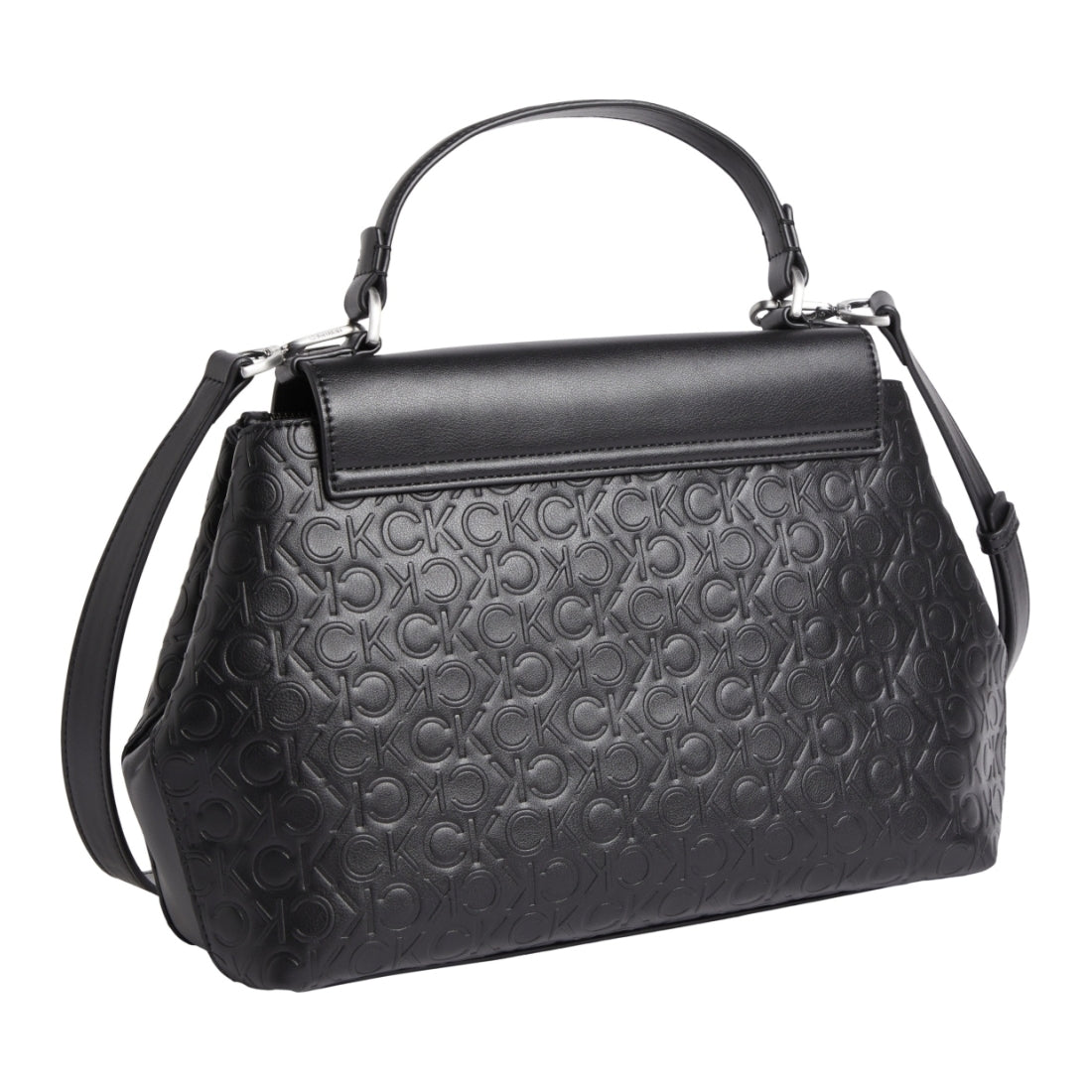 Calvin Klein womens black must top handle tote mono | Vilbury London