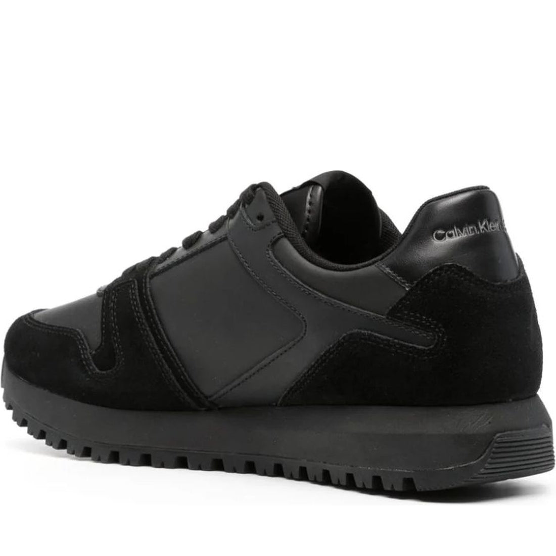 Calvin Klein Jeans mens triple black toothy run low sport shoe | Vilbury London