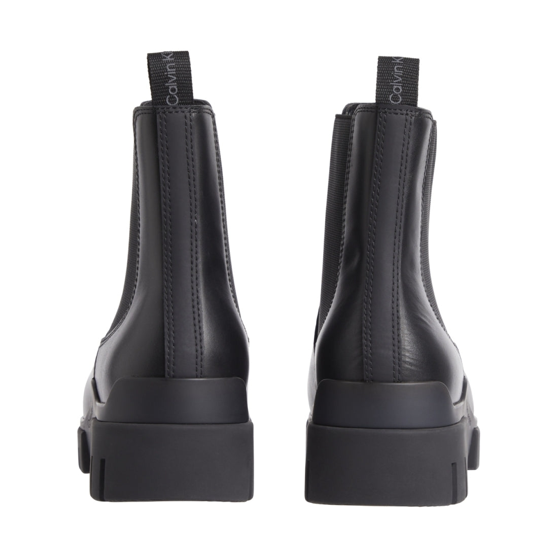 Calvin Klein Jeans mens triple black transp combat chelsea booties | Vilbury London