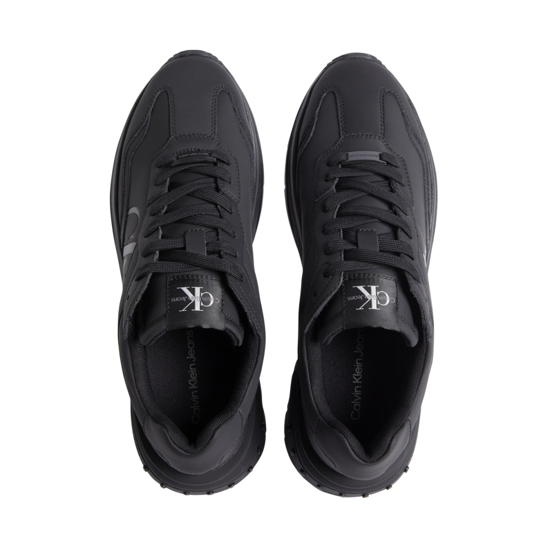 Calvin Klein Jeans mens triple black chunky runner low lace | Vilbury London