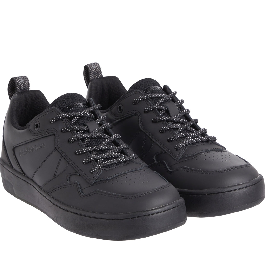 Calvin Klein Jeans mens triple black basket hiking sport shoe | Vilbury London