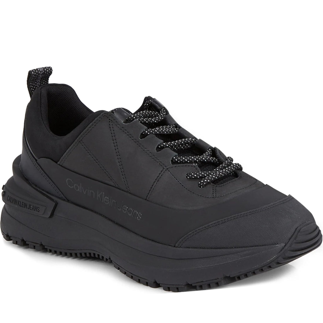 Calvin Klein Jeans mens triple black chunky runner laceup hiking | Vilbury London