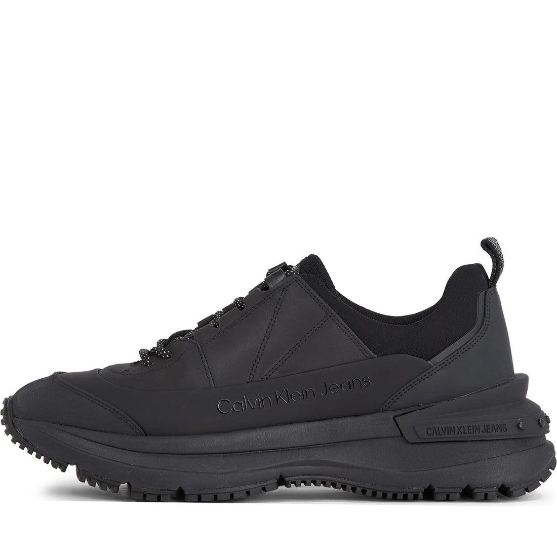 Calvin Klein Jeans mens triple black chunky runner laceup hiking | Vilbury London