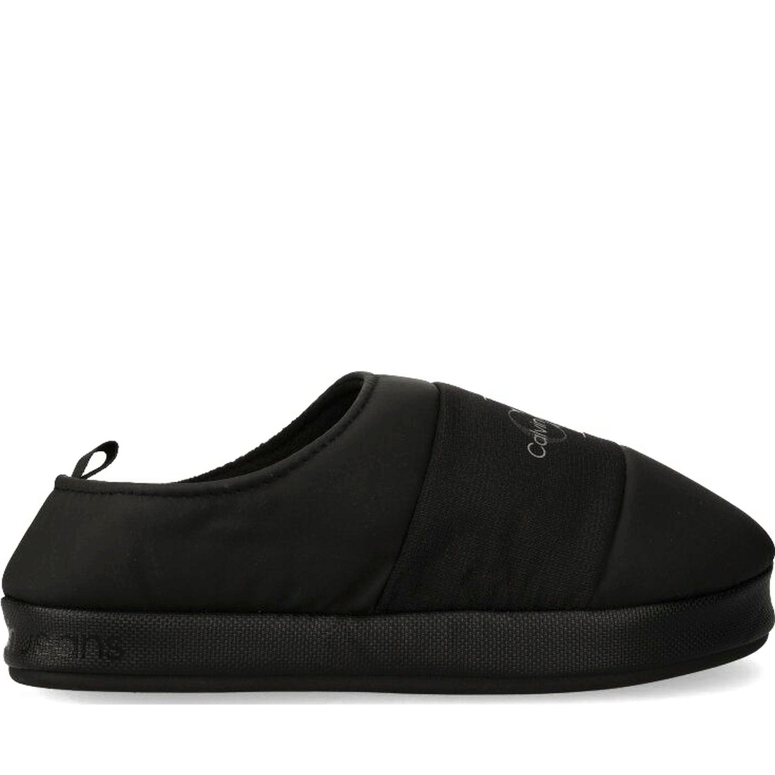 Calvin Klein Jeans mens triple black home slipper mono | Vilbury London