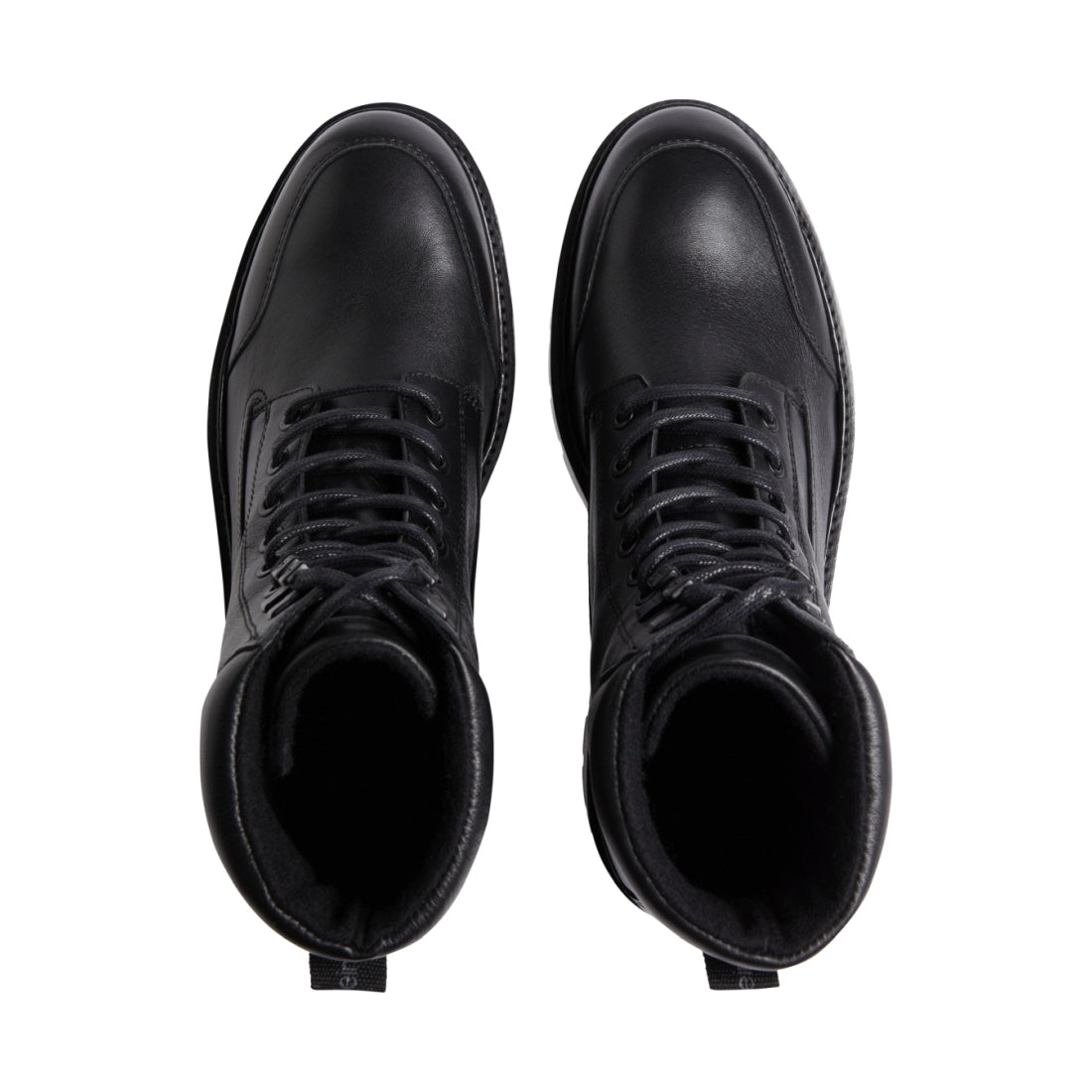 Calvin Klein Jeans mens triple black combat laceup booties | Vilbury London