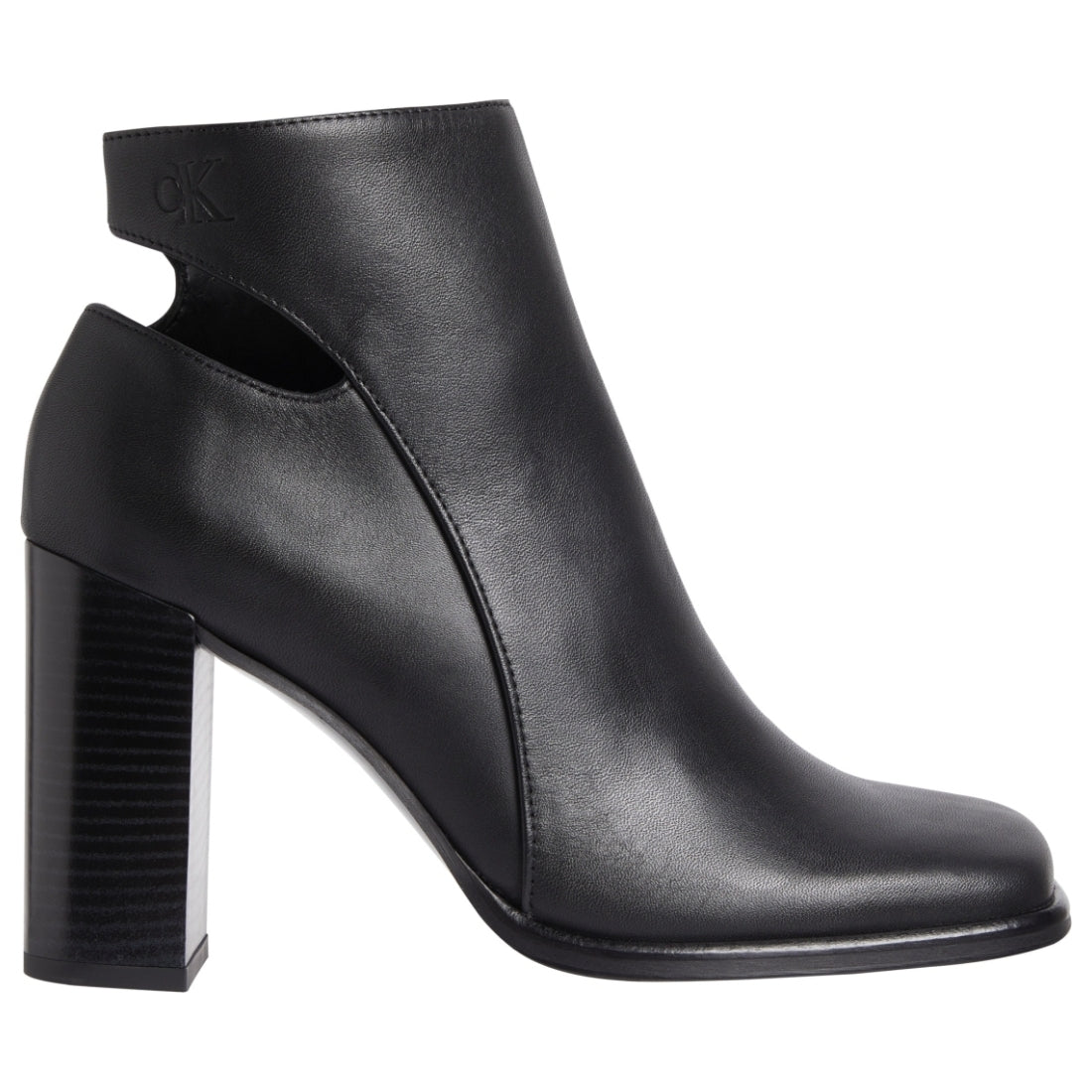 Calvin Klein Jeans womens triple black heel zip boot | Vilbury London