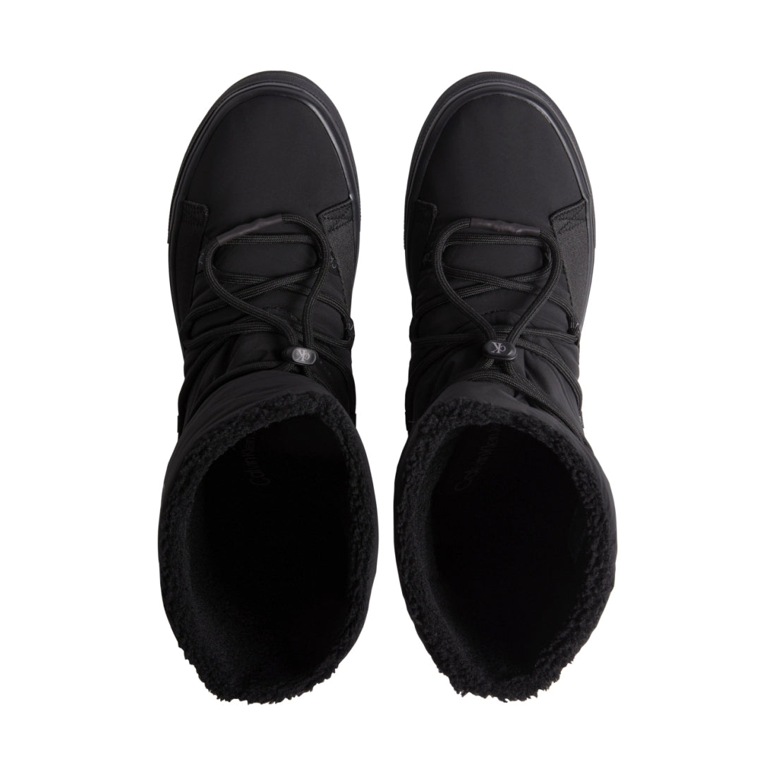 Calvin Klein Jeans womens triple black bold vulc flatf snow boot | Vilbury London