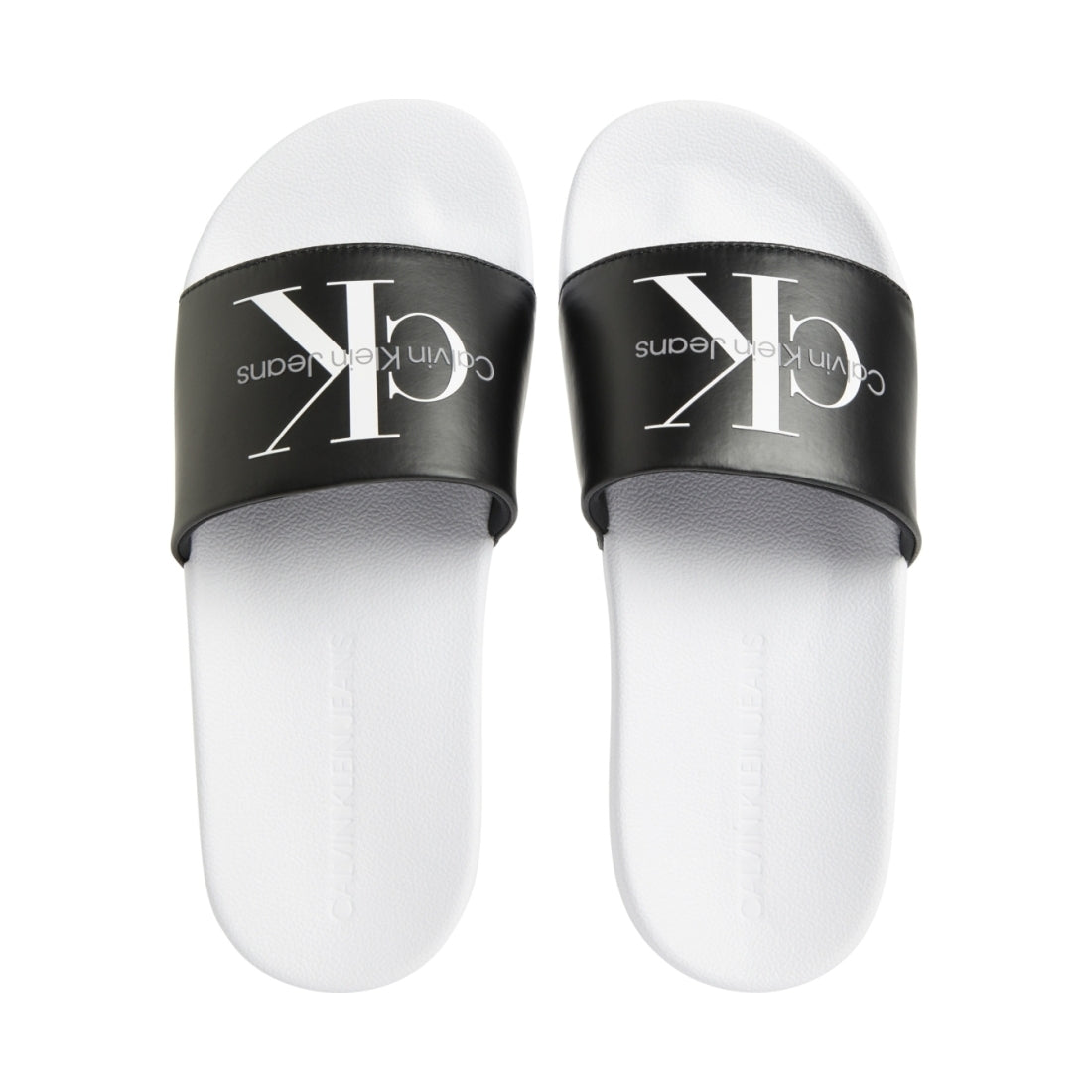 Calvin Klein Jeans womens black slide pearl | Vilbury London