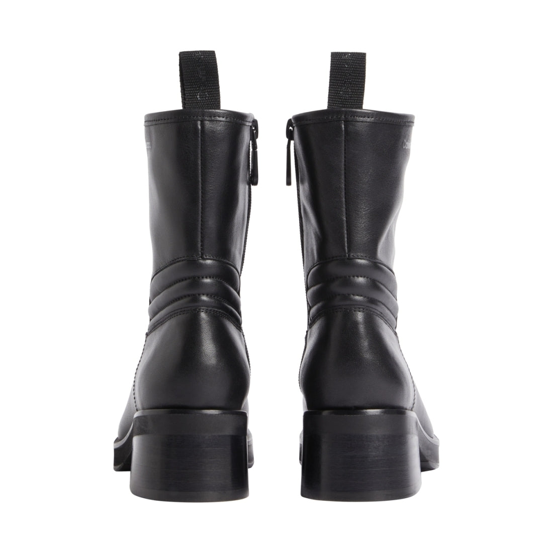 Calvin Klein Jeans womens triple black biker boot | Vilbury London