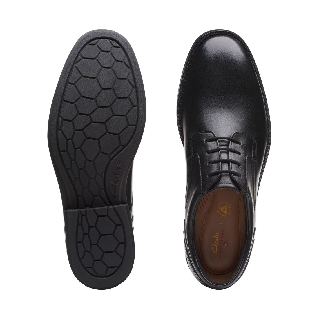 Clarks mens black un hugh lace formal | Vilbury London