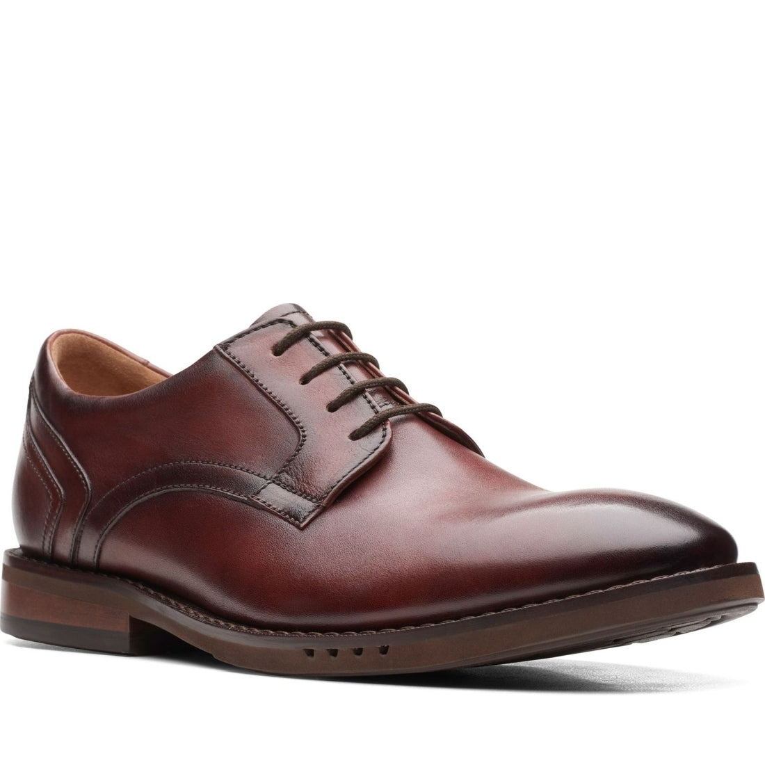 Clarks mens brown un hugh lace formal | Vilbury London