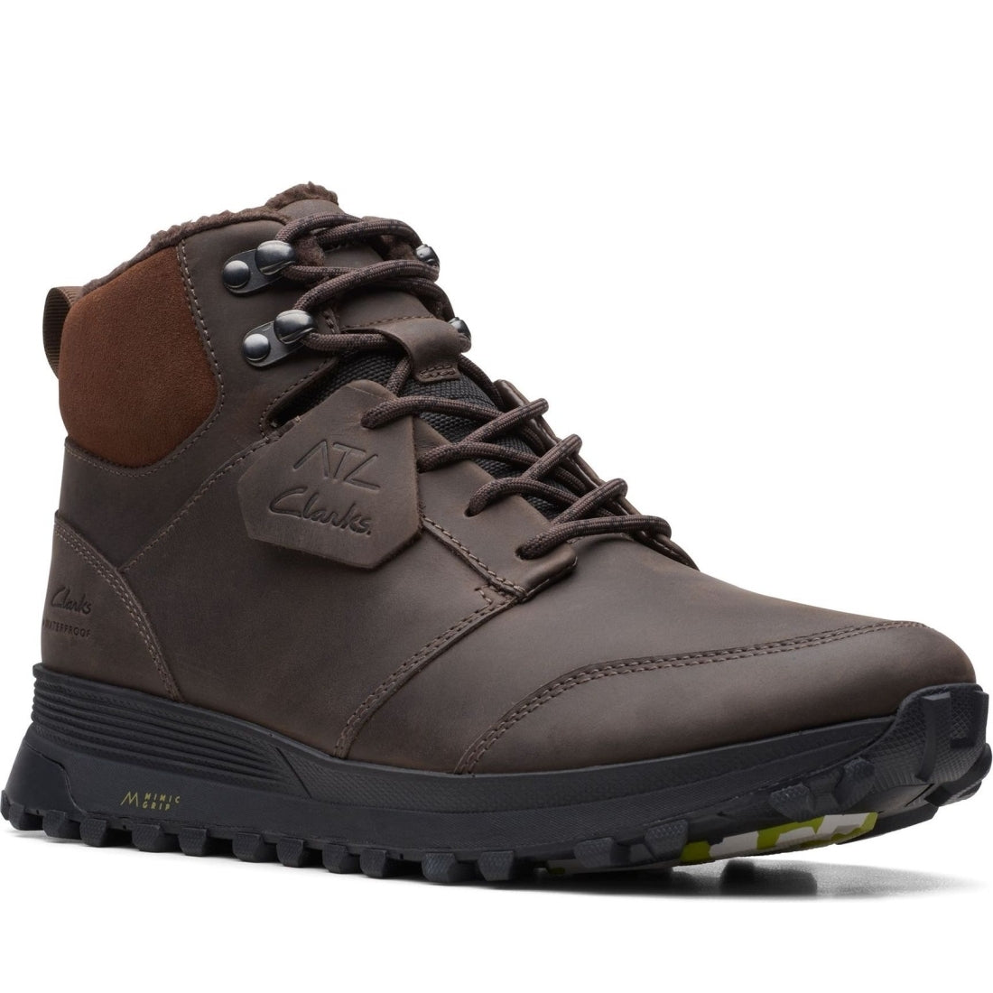 Clarks mens brown atl trek up wp booties | Vilbury London