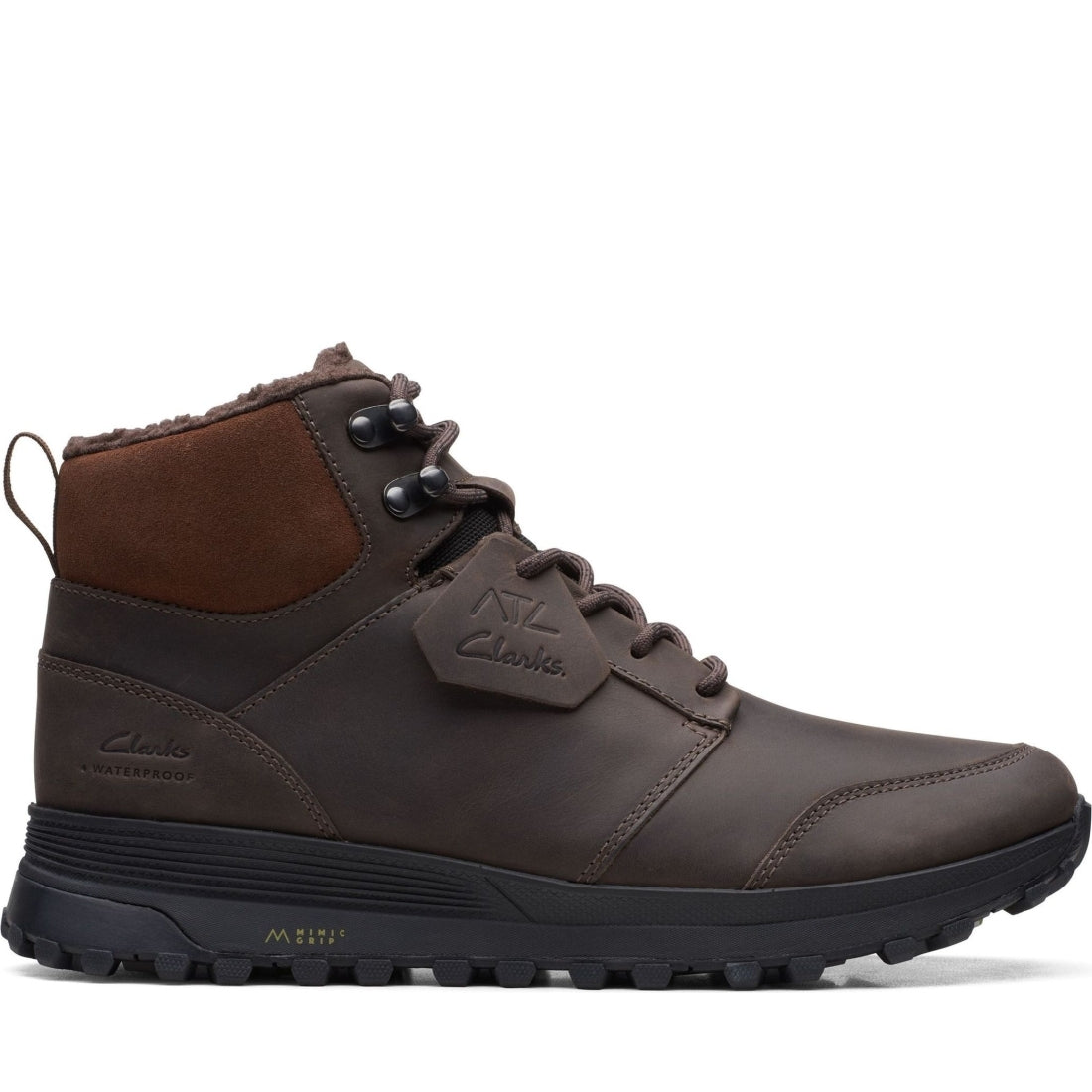 Clarks mens brown atl trek up wp booties | Vilbury London