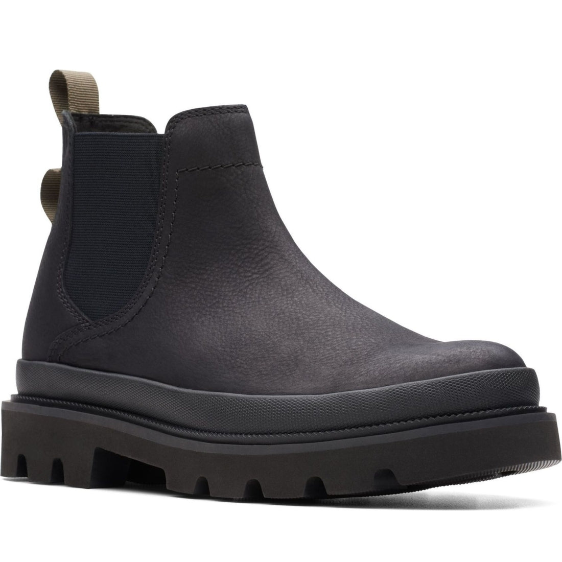 Clarks mens black badell top booties | Vilbury London