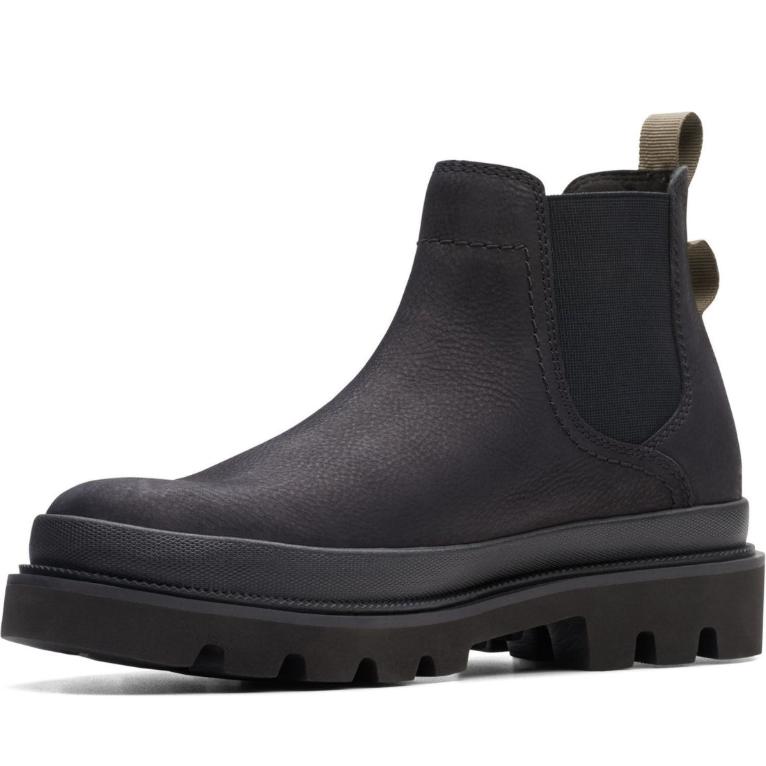 Clarks mens black badell top booties | Vilbury London