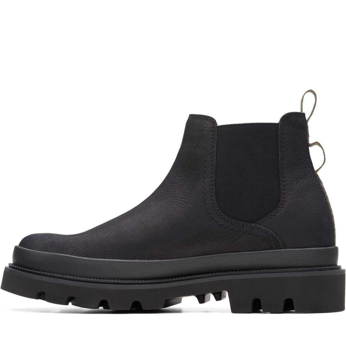 Clarks mens black badell top booties | Vilbury London