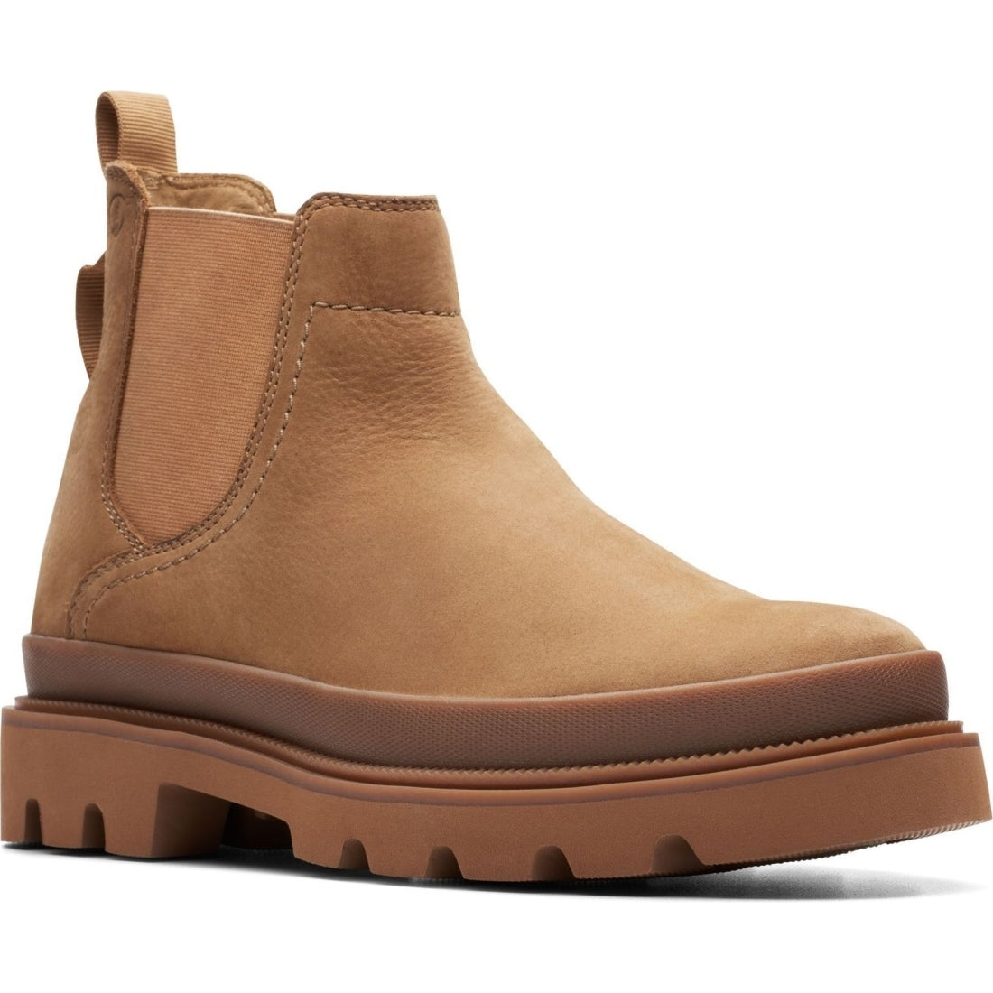 Clarks mens beige badell top booties | Vilbury London