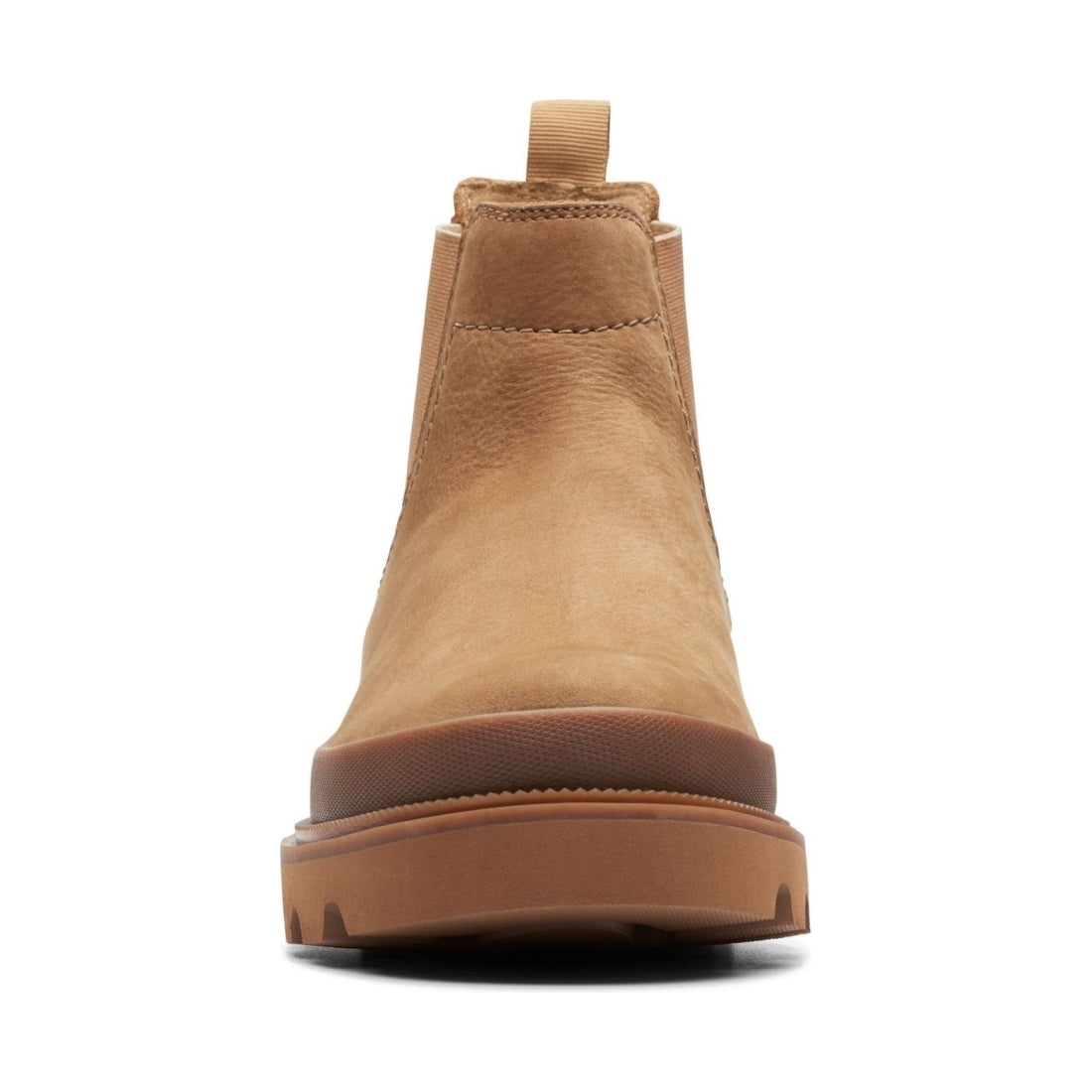 Clarks mens beige badell top booties | Vilbury London