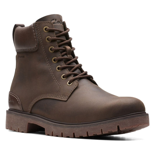 Clarks mens brown rossdalehigtx booties | Vilbury London