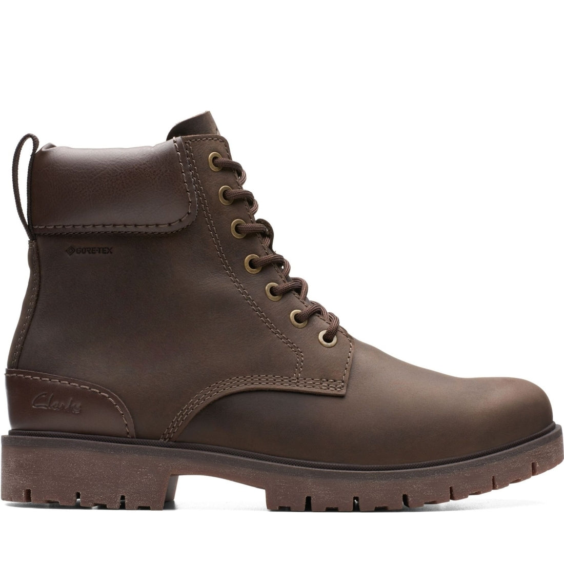 Clarks mens brown rossdalehigtx booties | Vilbury London