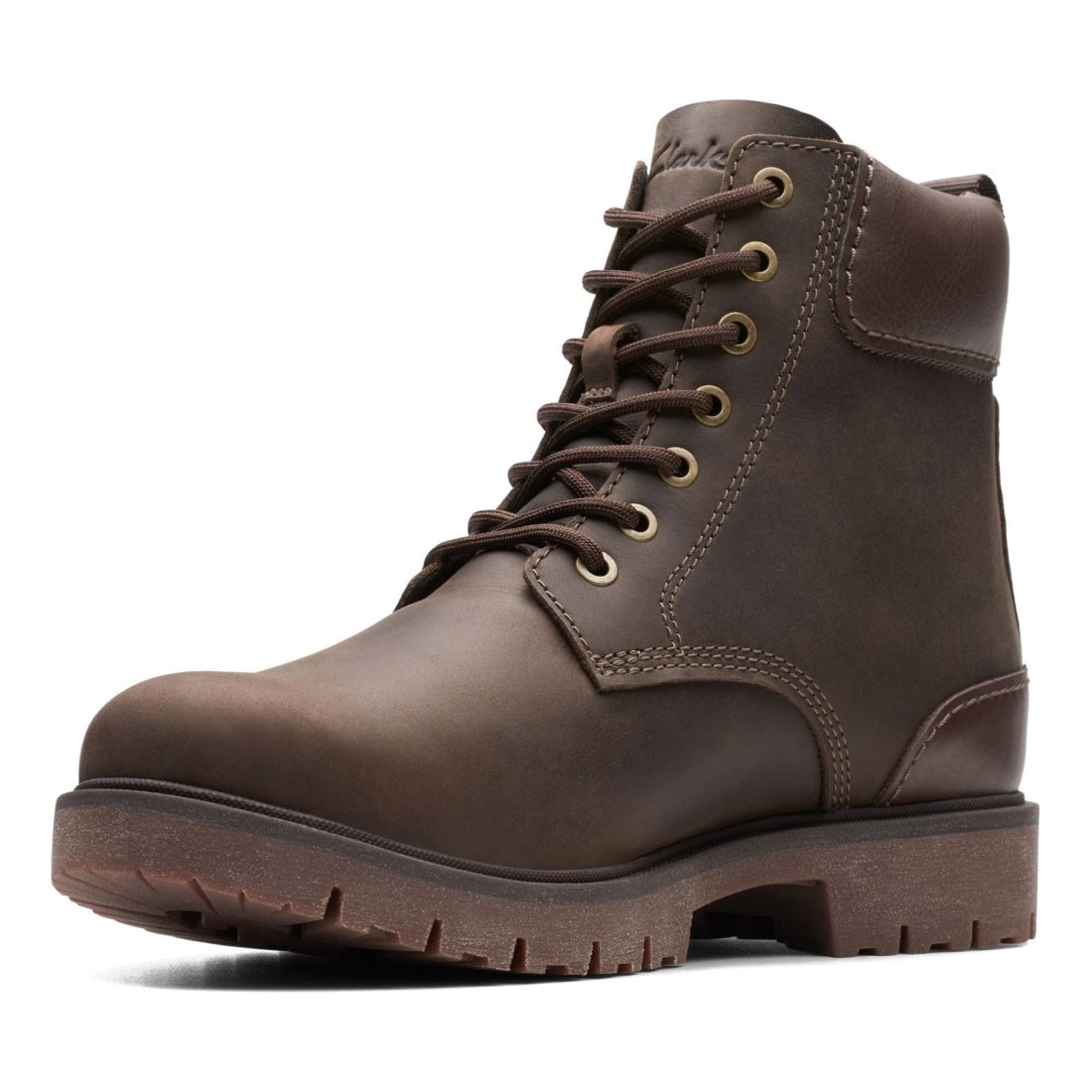 Clarks mens brown rossdalehigtx booties | Vilbury London