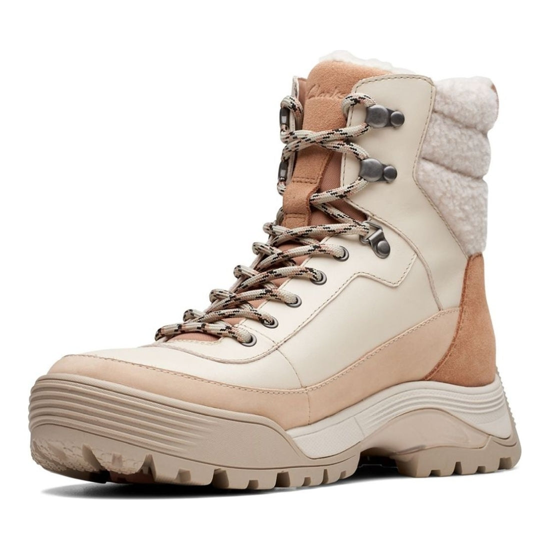 Clarks womens beige atlhiketop gtx booties | Vilbury London