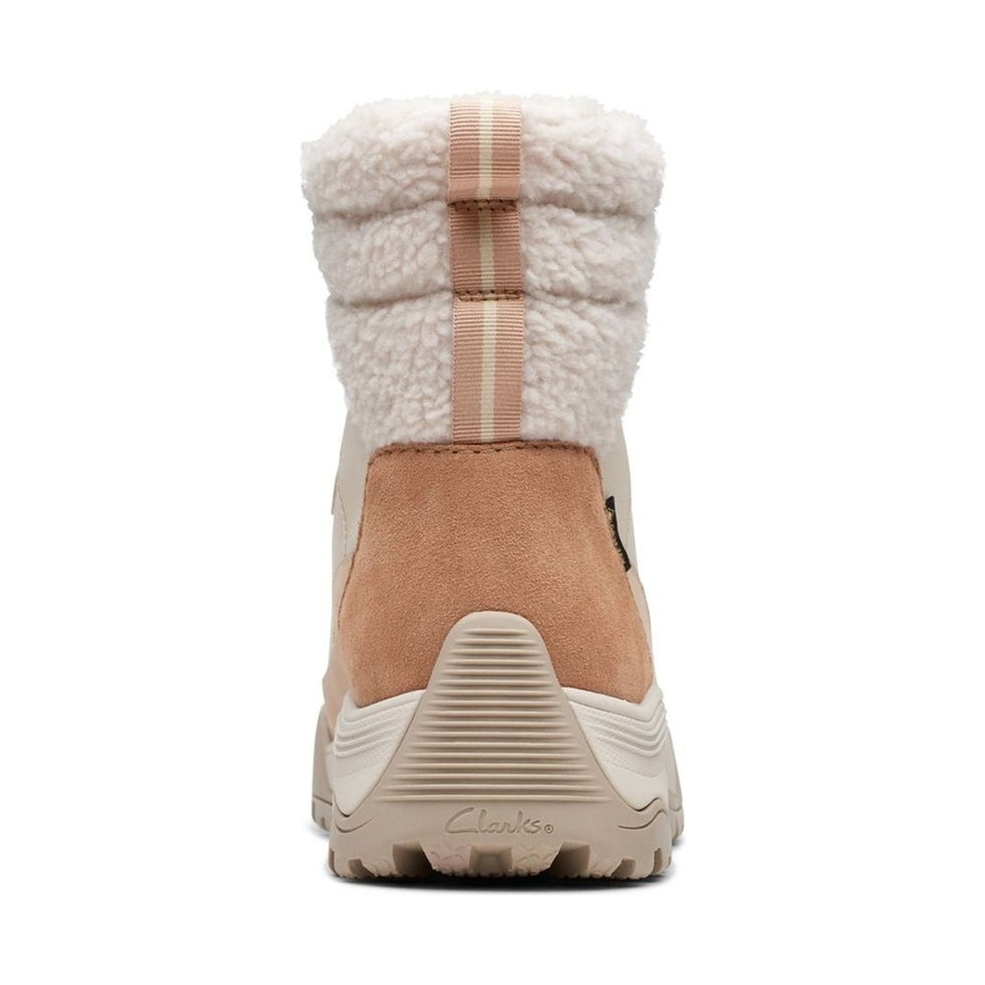 Clarks womens beige atlhiketop gtx booties | Vilbury London