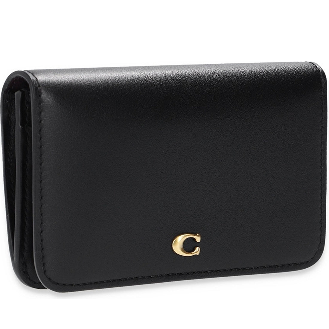 Coach womens b4, black slim card case | Vilbury London