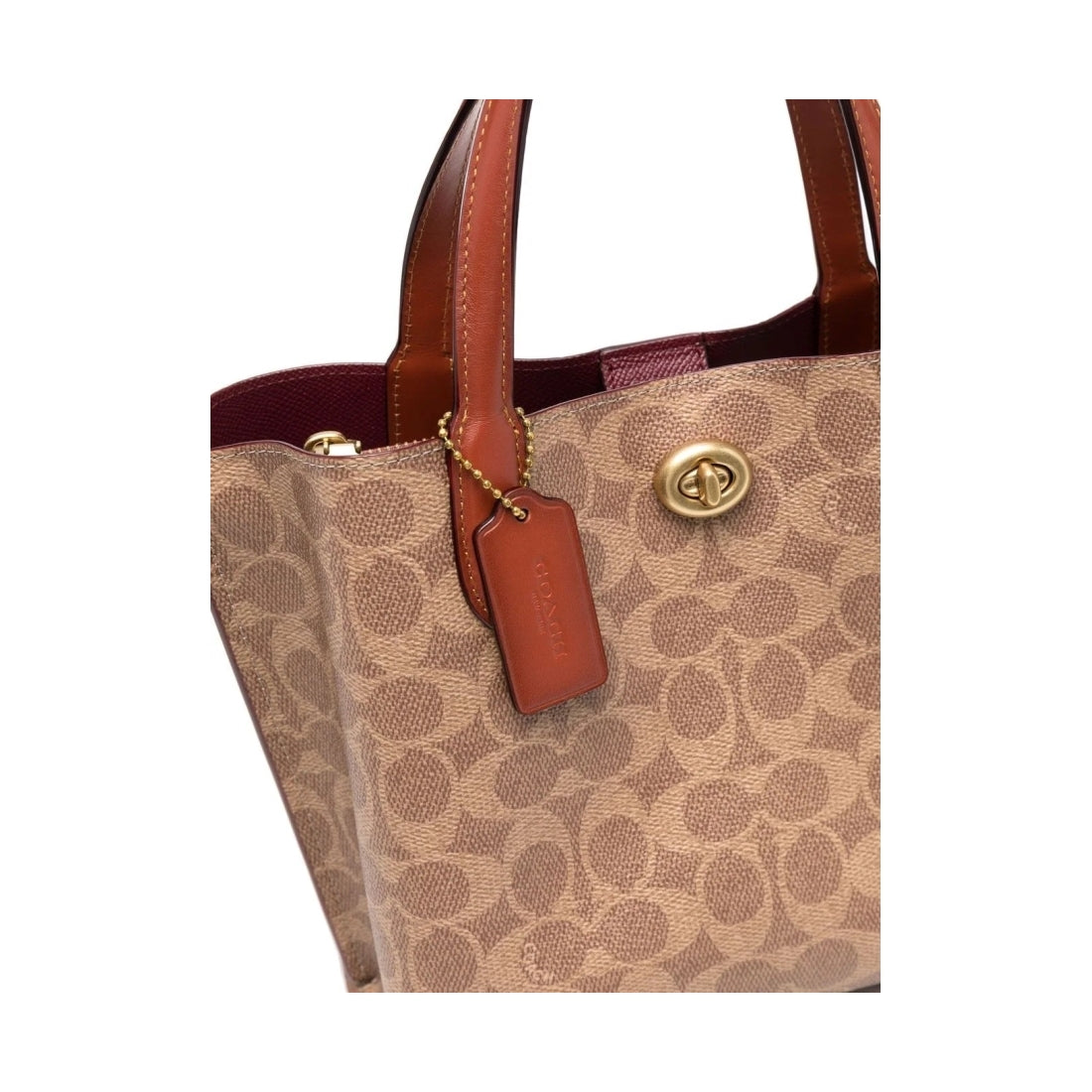 Coach womens b4, tan rust signature willow tote 24 | Vilbury London