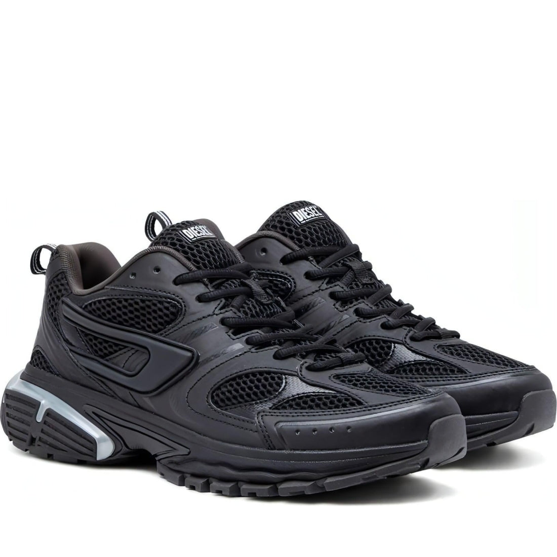 Diesel mens black serendipit sneakers | Vilbury London