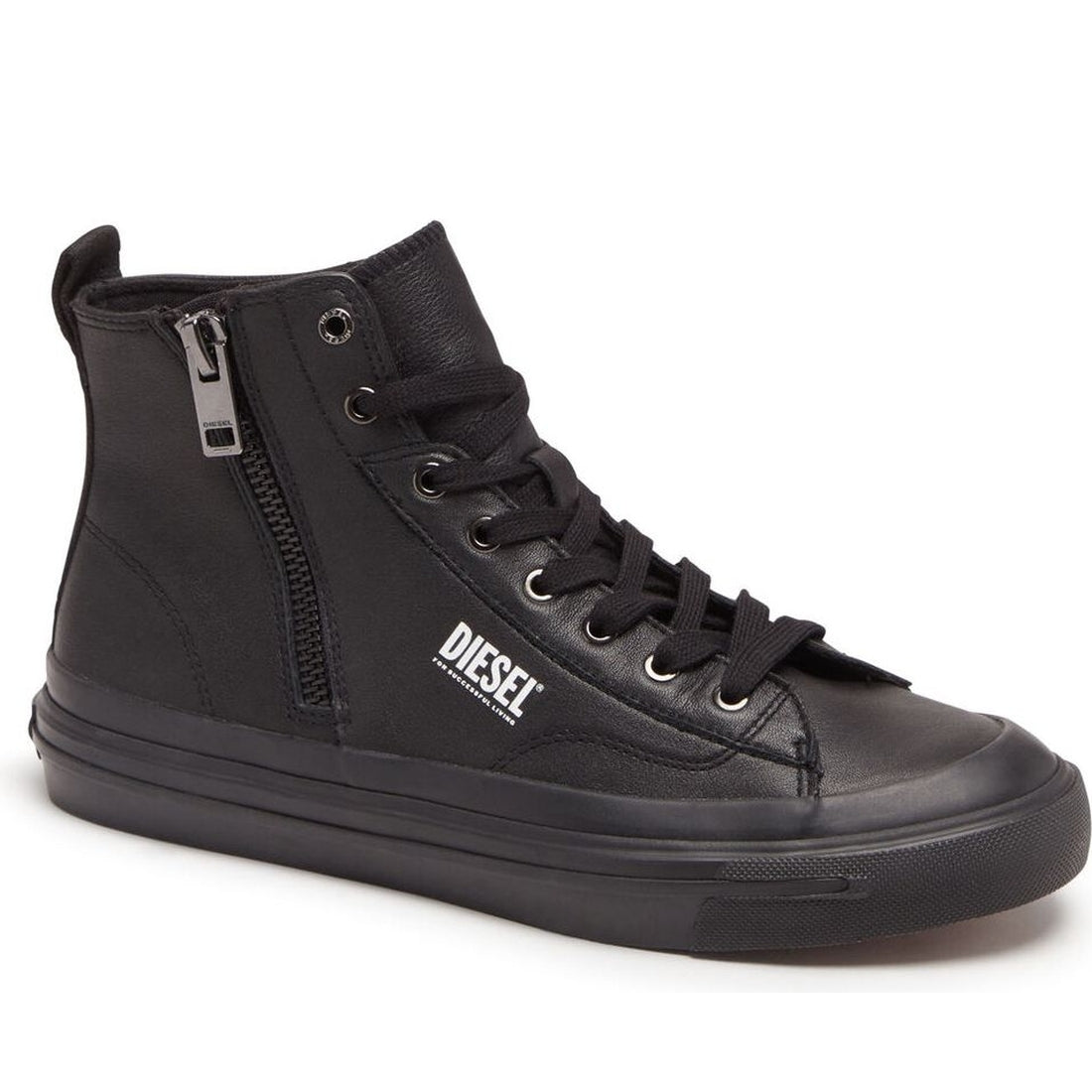 Diesel mens black athos sneakers | Vilbury London