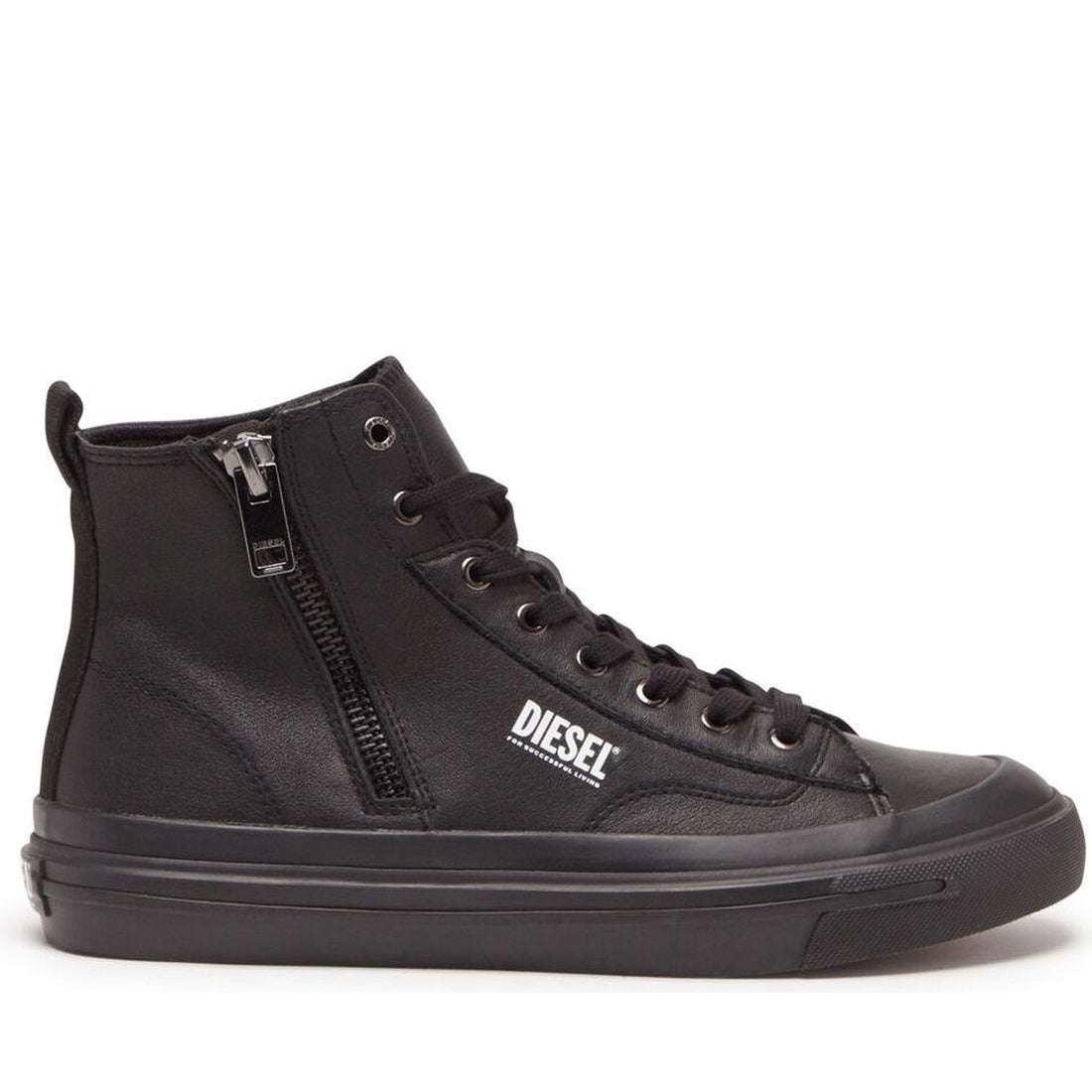 Diesel mens black athos sneakers | Vilbury London