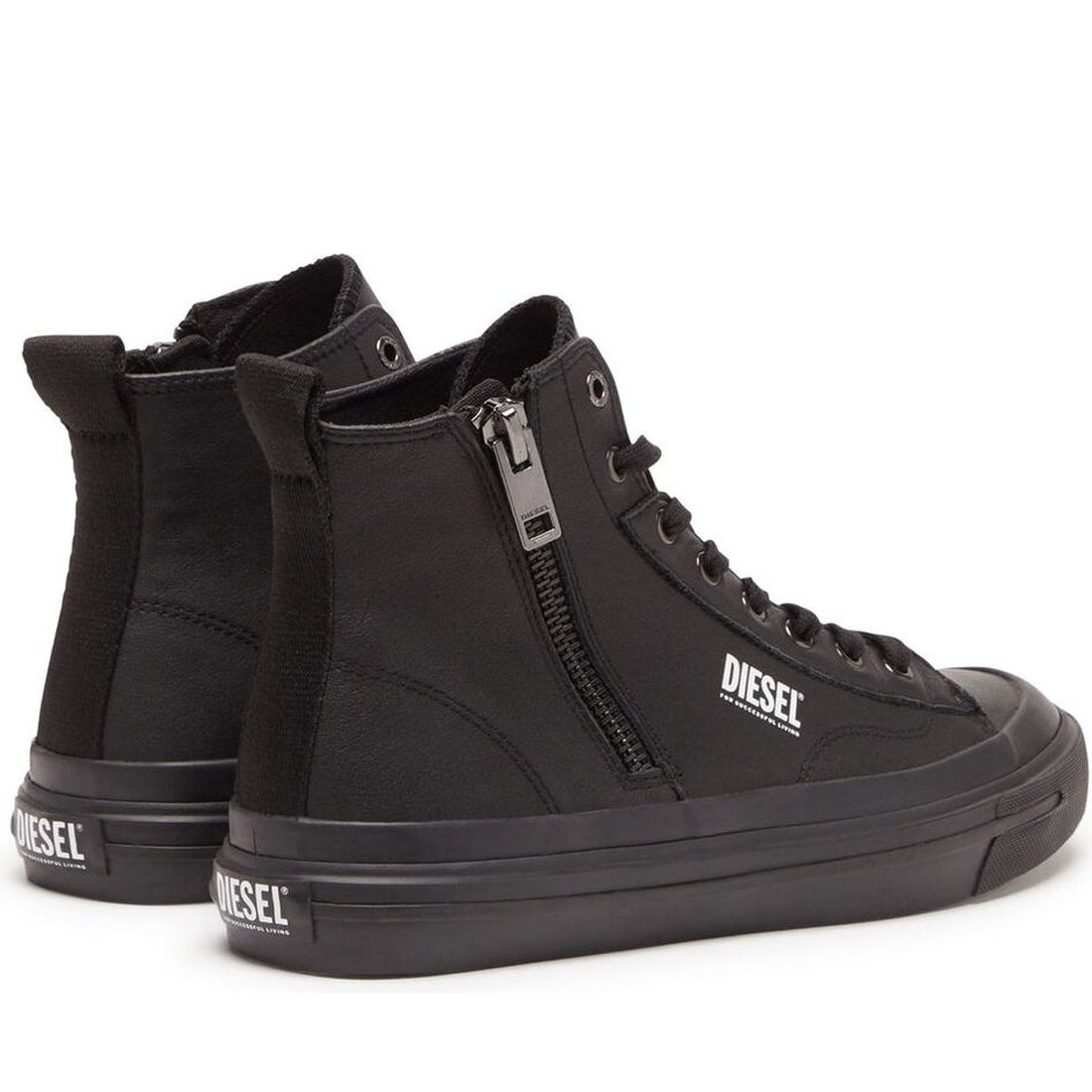 Diesel mens black athos sneakers | Vilbury London